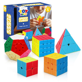 STEAM Life Speed Cube Set front view showing the full collection for versatile play