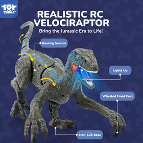 STEAM Life Velociraptor LED eyes engage kids with glowing, interactive play.
