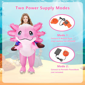 Stegosaurus axolotl costume for Halloween-ready kids image