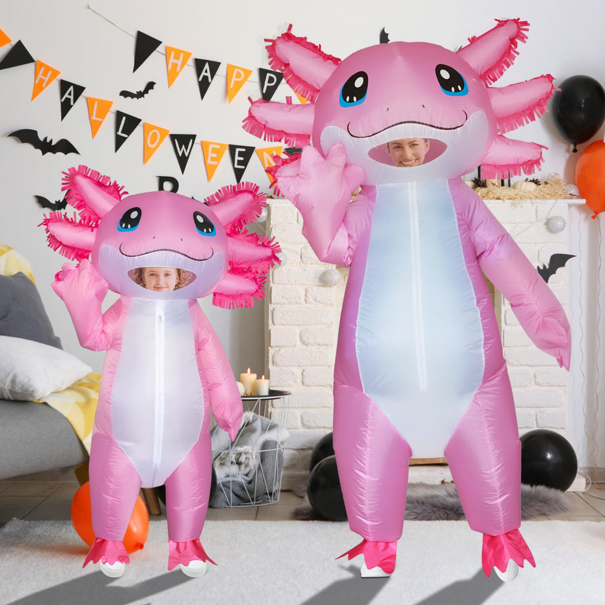 Stegosaurus inflatable axolotl costume party display ideal for birthdays and Halloween