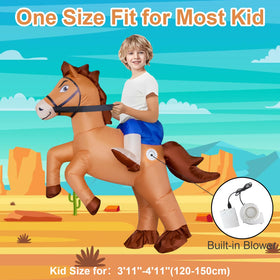 Stegosaurus inflatable horse costume side view showing easy movement for dancing