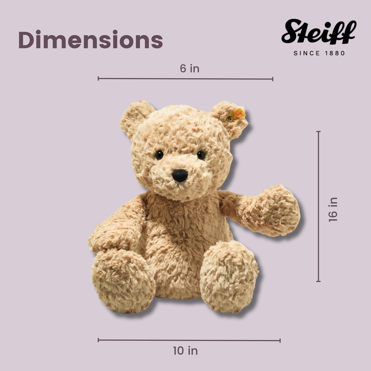 Steiff Jimmy Teddy Bear features the Button in Ear for timeless quality and care.