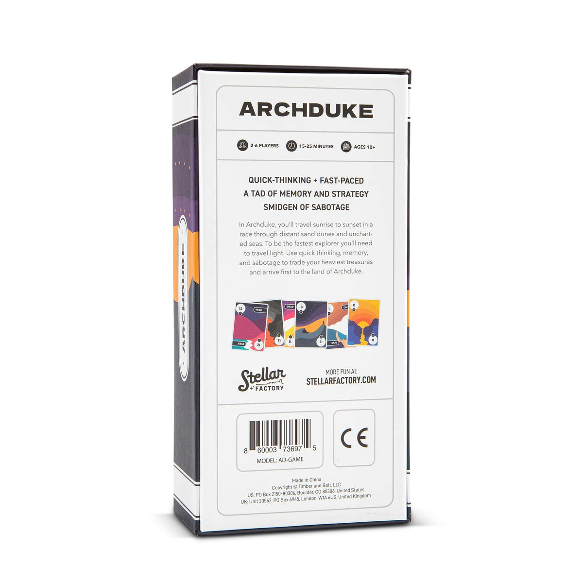 Stellar Factory Archduke compact box fits in bags for travel-friendly play