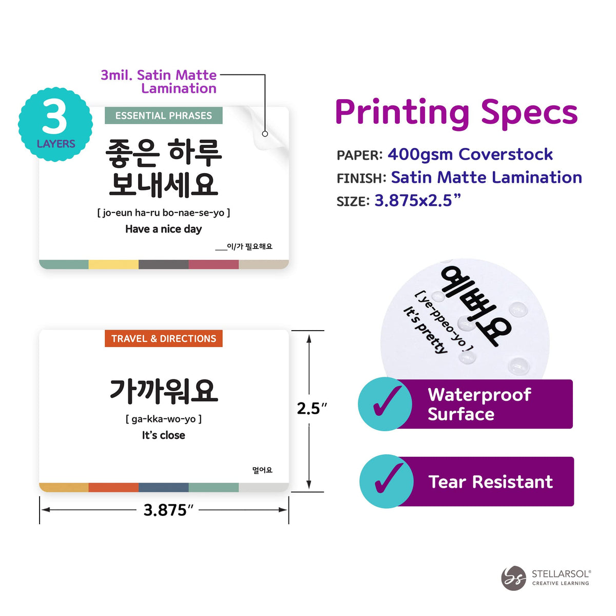 Stellarsol Korean flashcards beginner learning tools — accessible start for new speakers