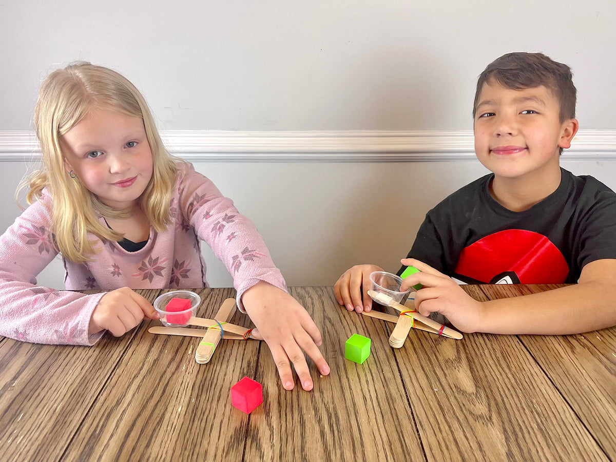 Durable sticks and hardware from STEM Inventions Catapult Kit 30-Pack withstand repeated launches