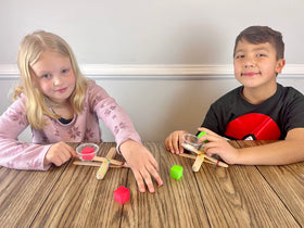 Durable sticks and hardware from STEM Inventions Catapult Kit 30-Pack withstand repeated launches