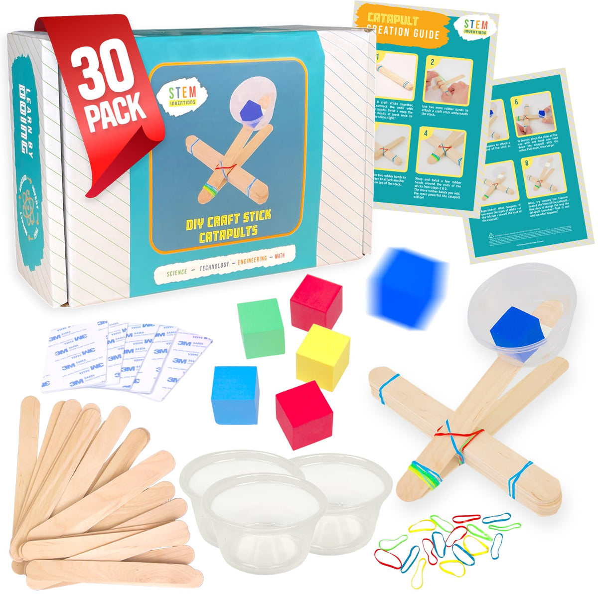 STEM Inventions Catapult Kit 30-Pack packaging for quick classroom setup
