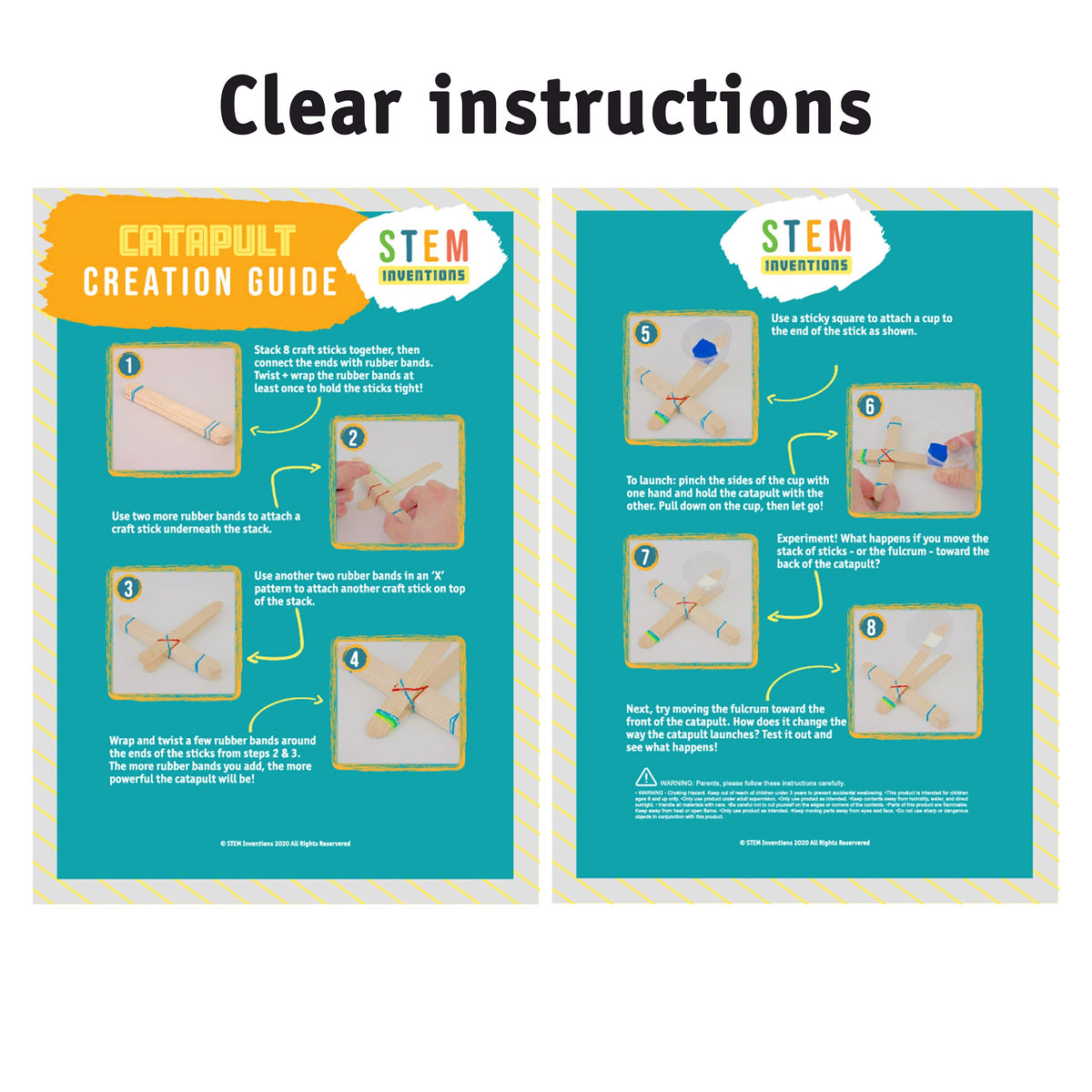 Students test launches in class using the STEM Inventions Catapult Kit 30-Pack