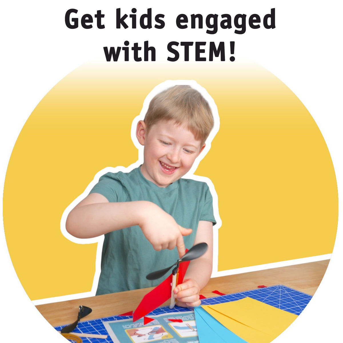 STEM Inventions propellers and clips illustration highlights complete parts ready to distribute.