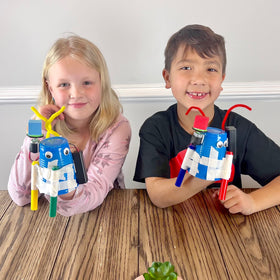 STEM Inventions Scribble Bot Kit drawing patterns in action for exploration