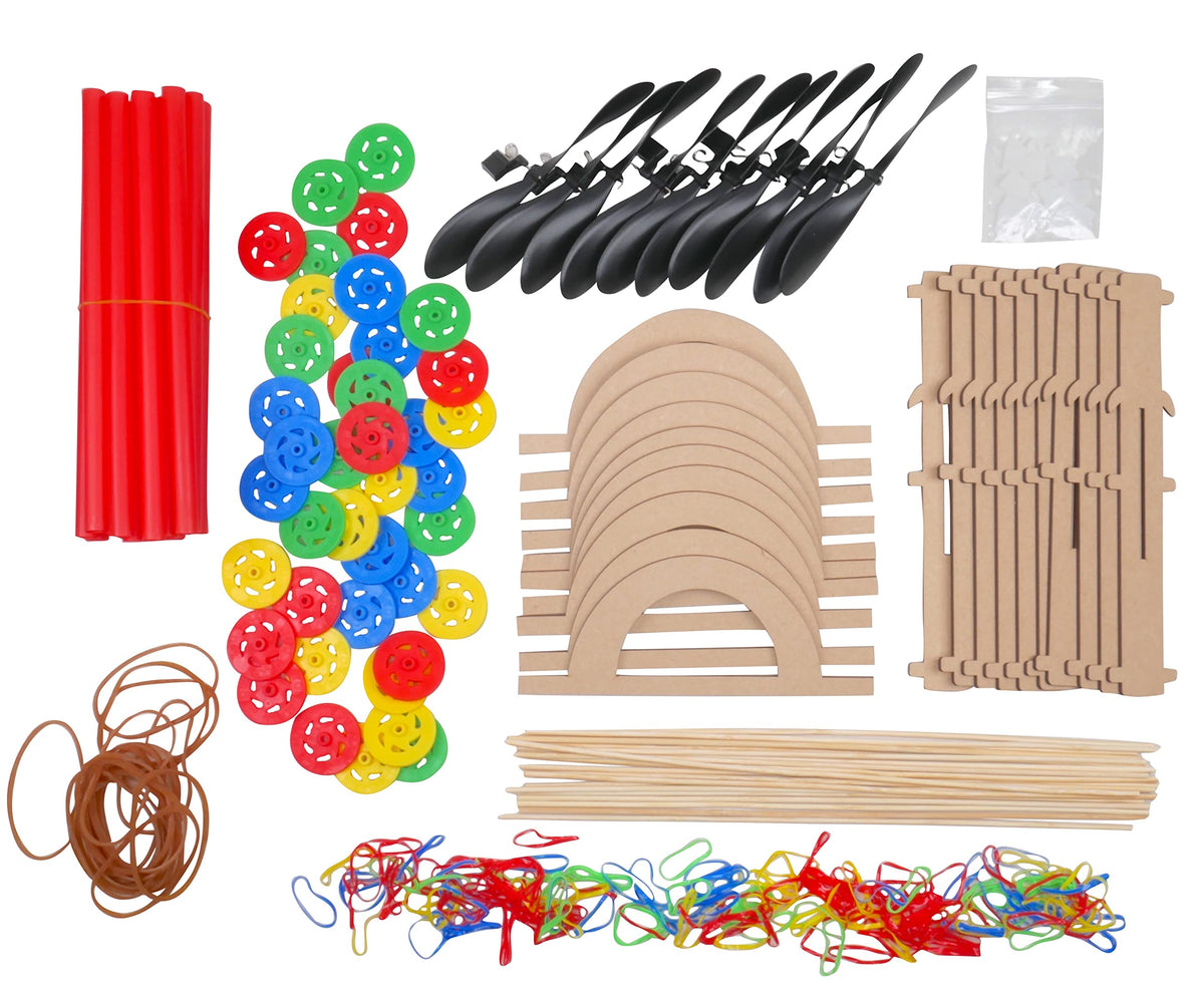 STEM Inventions wheels and chassis, durable parts for repeated classroom builds