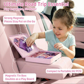 Tiles demonstrate lift capacity, showing magnets handling multiple pieces.