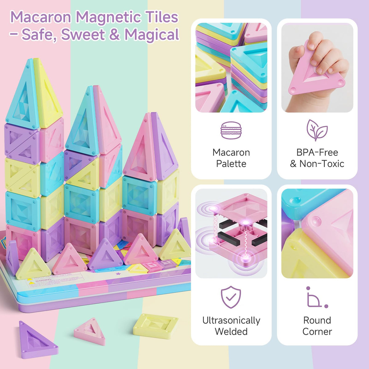STEM MATCH BPA-free ABS tiles ensure safe, durable use for kids.