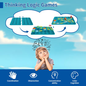 Durable thick plastic construction from STEM MATCH withstands active play.