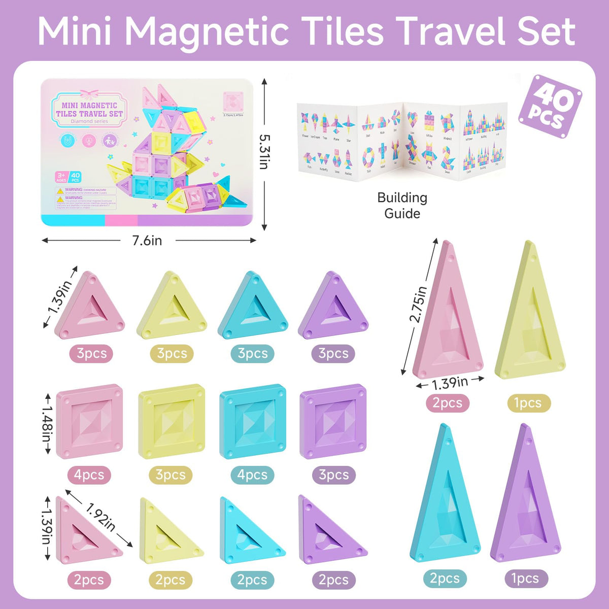 STEM MATCH One-lift seven magnets design helps kids build with stability.