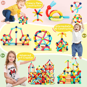 STEMTiles 36-piece-beginners-set shows beginner-friendly creativity and collaboration with the included booklet.