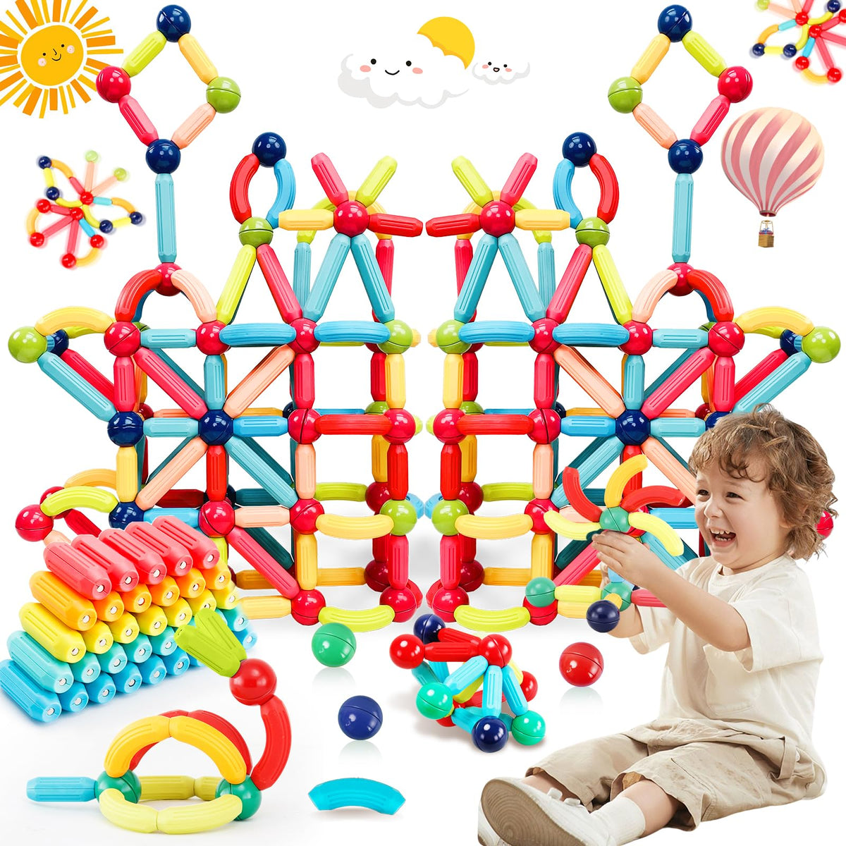 STEMTiles starter set ball and stick demonstrates 2D to 3D learning in action.
