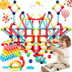 STEMTiles starter set ball and stick demonstrates 2D to 3D learning in action.