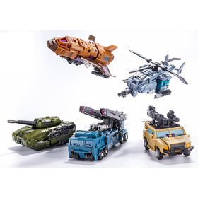 STENBEIGO 5-in-1 deformation toy in combined robot form for imaginative play and display