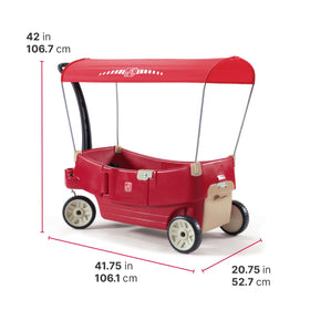 Step2 All Around Canopy Wagon durable double-walled plastic construction