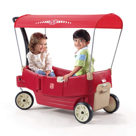 Step2 All Around Canopy Wagon in flat-bed mode for easy cargo transport