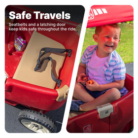 Step2 All Around Canopy Wagon under-seat storage for snacks and toys
