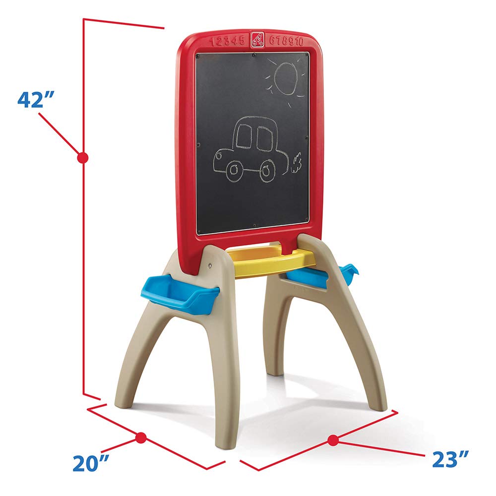 Step2 All Around Easel for Two magnet set displayed on the board supports early literacy play