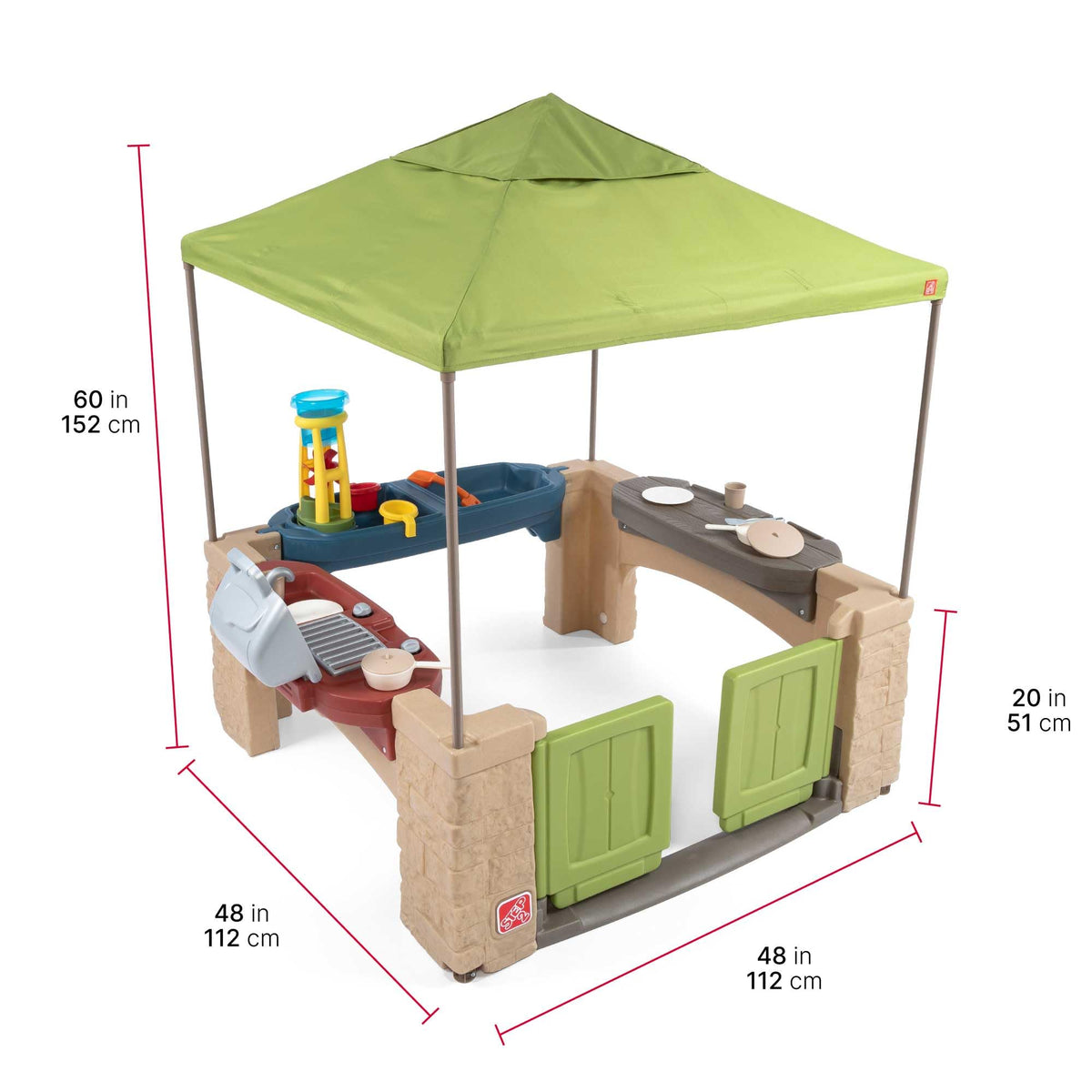 Step2 All Around Playtime Patio: blends into any backyard setting.