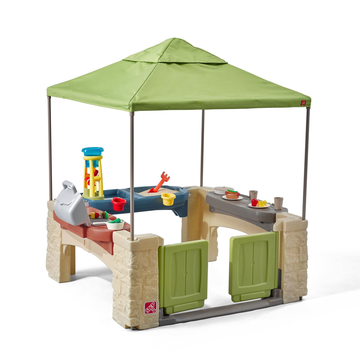 Step2 All Around Playtime Patio: grill and sink for imaginative outdoor cooking.
