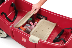 Step2 All Around Wagon red Whisper Wheels provide a quiet smooth ride