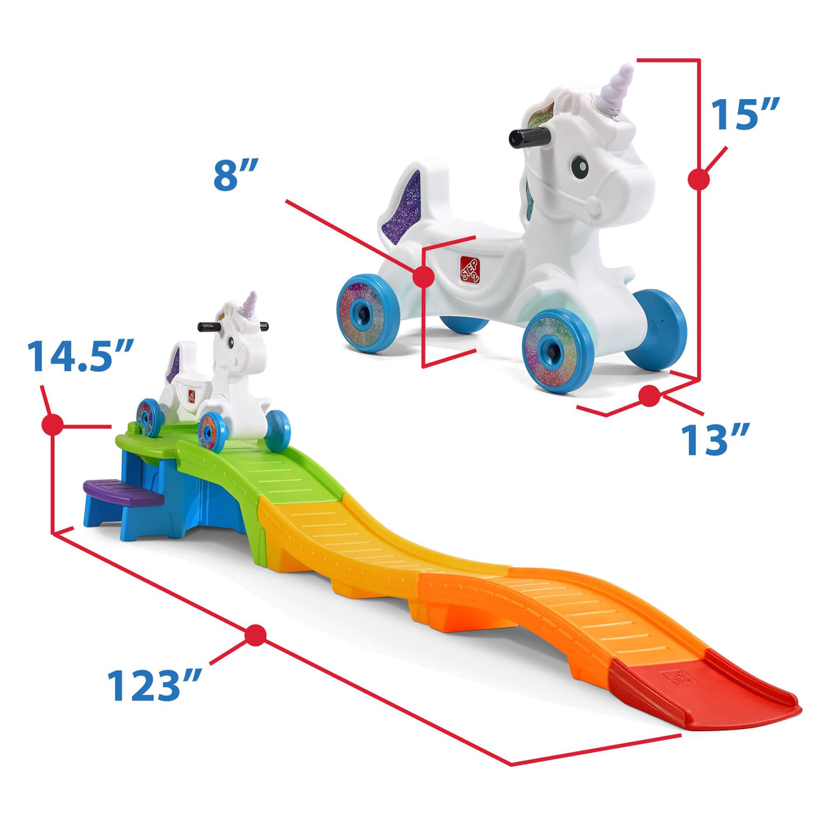 Step2 coaster track disassembles for compact storage and clutter-free spaces.