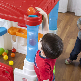 Step2 Crazy Maze flipper sends balls zigzagging for fun.
