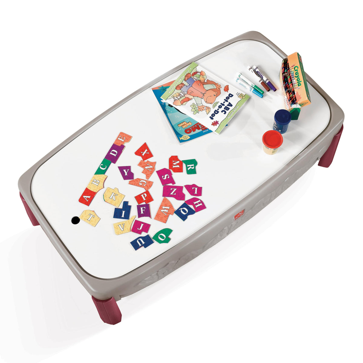 Step2 Deluxe easy-clean surface supports sanitary playtime after snack time.