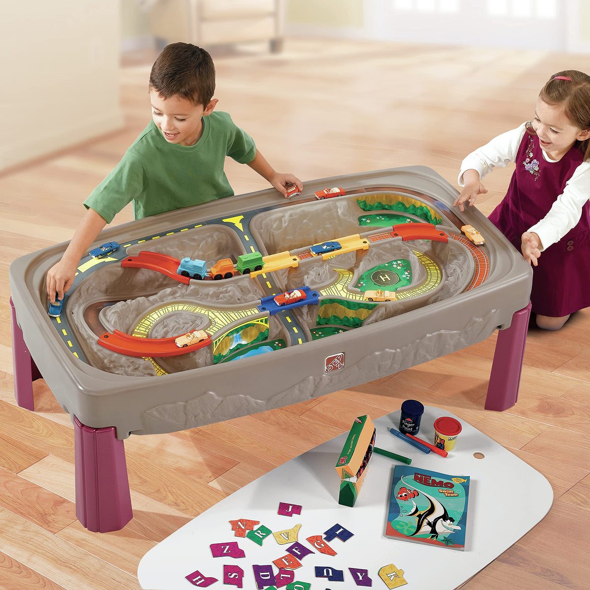 Step2 Deluxe lid transforms into craft table for projects and meals.