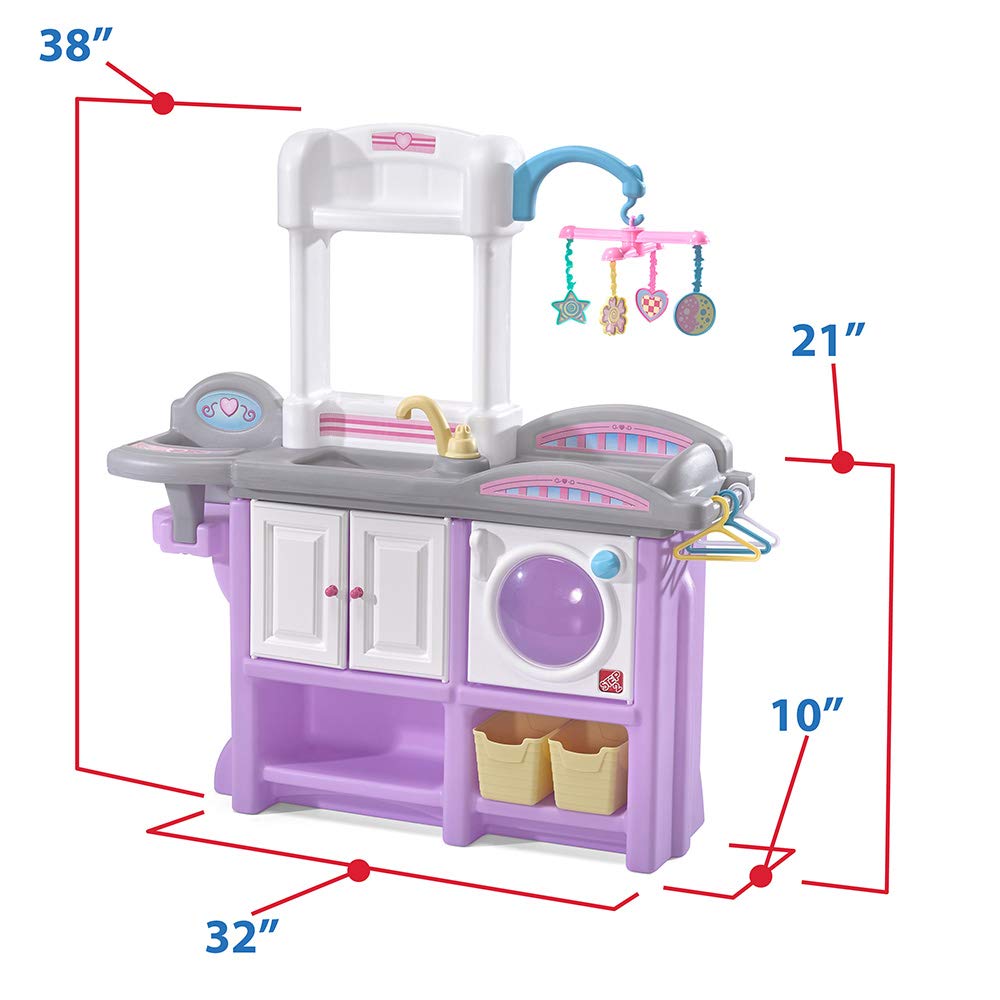 Step2 Love and Care Deluxe Nursery double-walled plastic construction resists wear for years.