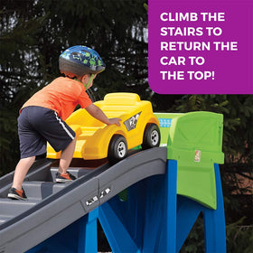 Step2 Extreme Coaster steps-entry design aids easy climb for toddlers.
