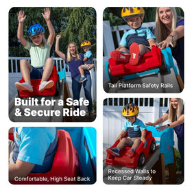 Step2 Extreme Thrill Coaster durable plastic resists fading and cracking.