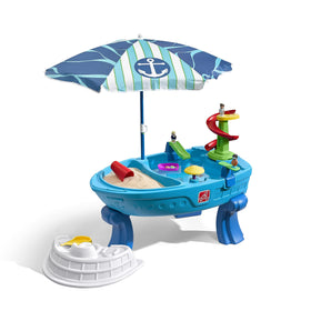 Step2 Fiesta Cruise table with umbrella encourages outdoor sensory play