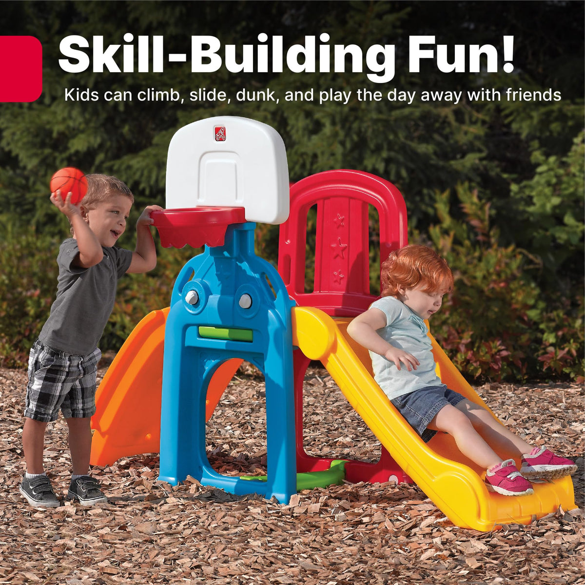 Step2 Game Time climbing wall encourages motor skills and social play.