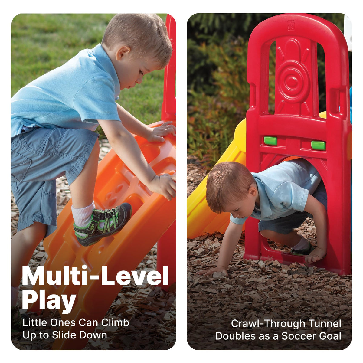 Step2 Game Time grip rails support balance during climbing.