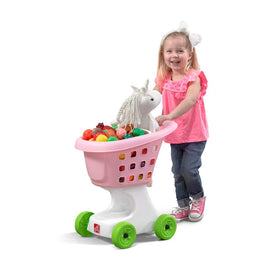 Step2 Little Helper's Shopping Cart pink for imaginative pretend shopping.