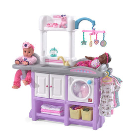 Step2 Love and Care Deluxe Nursery Playset with doll crib and mobile for imaginative role play.