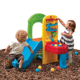 Step2 Play Ball Stairs and Slide showcasing safe entry and kid-friendly fun.