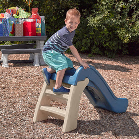 Step2 Play & Fold Jr Slide children at play demonstrates active backyard fun