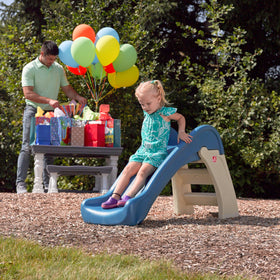 Step2 Play & Fold Jr Slide close-up rail detail highlights grip for kids