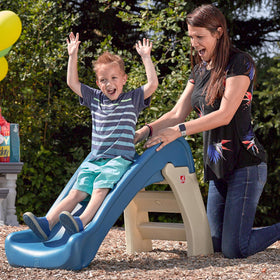 Step2 Play & Fold Jr Slide fold storage demonstrates compact, tidy indoors