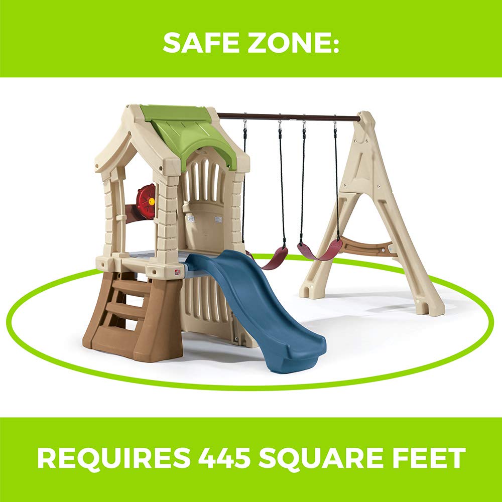 Step2 Play Up Gym Set durable double-walled plastic resists fading.