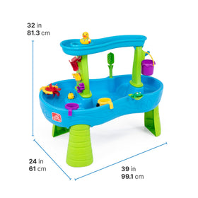 Step2 Rain Showers blue and green color scheme brightens backyards
