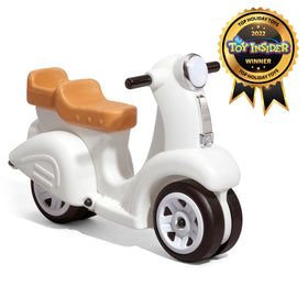 Step2 Ride Along scooter white durable plastic, long-lasting play.