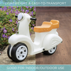 Step2 Ride Along scooter white assembly step, easy setup.